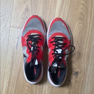 Nike Red and Gray Men's Running Shoes